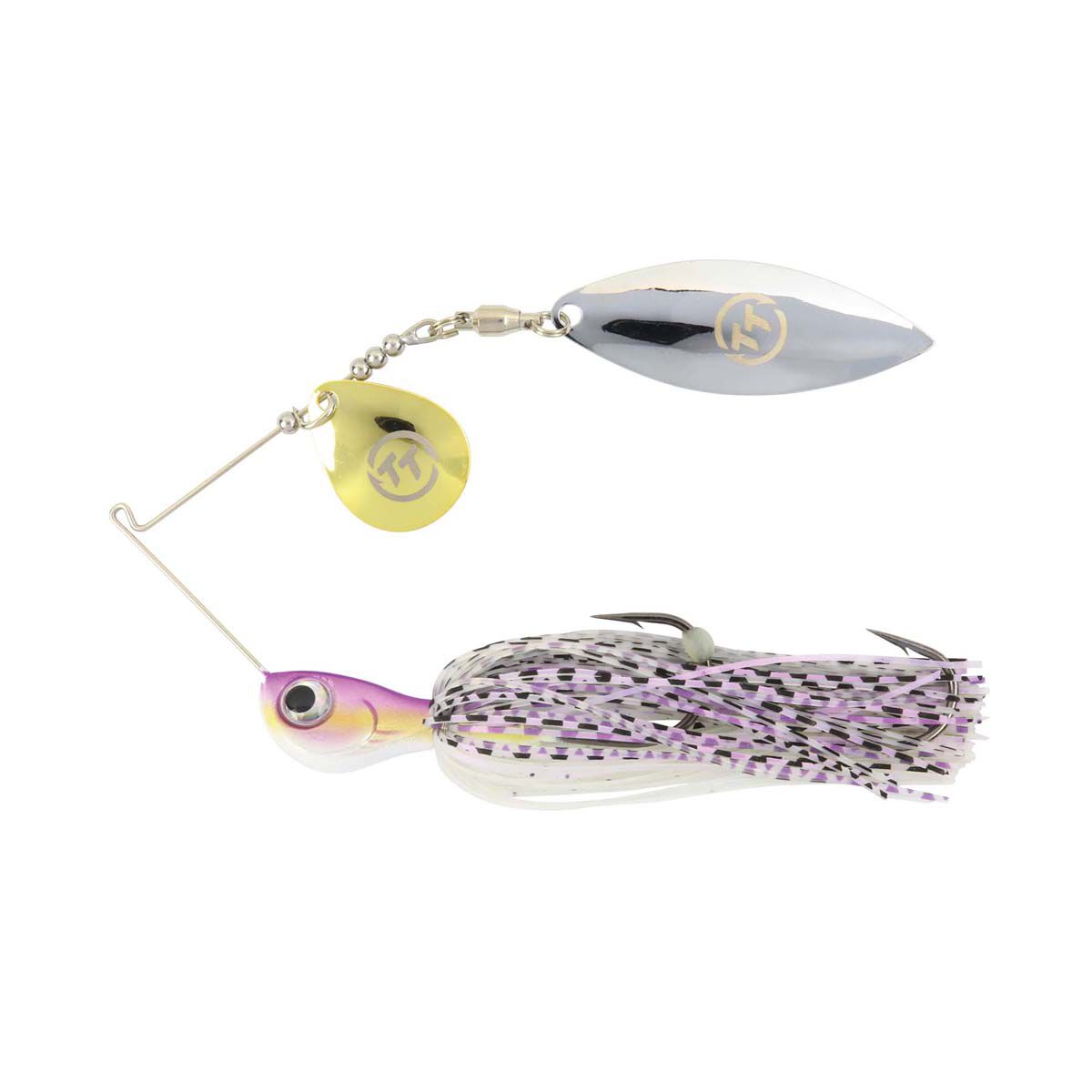 TT Fishing Vortex+ Spinnerbait Lure 1/2oz Purple Glimmer, Purple Glimmer, bcf_hi-res