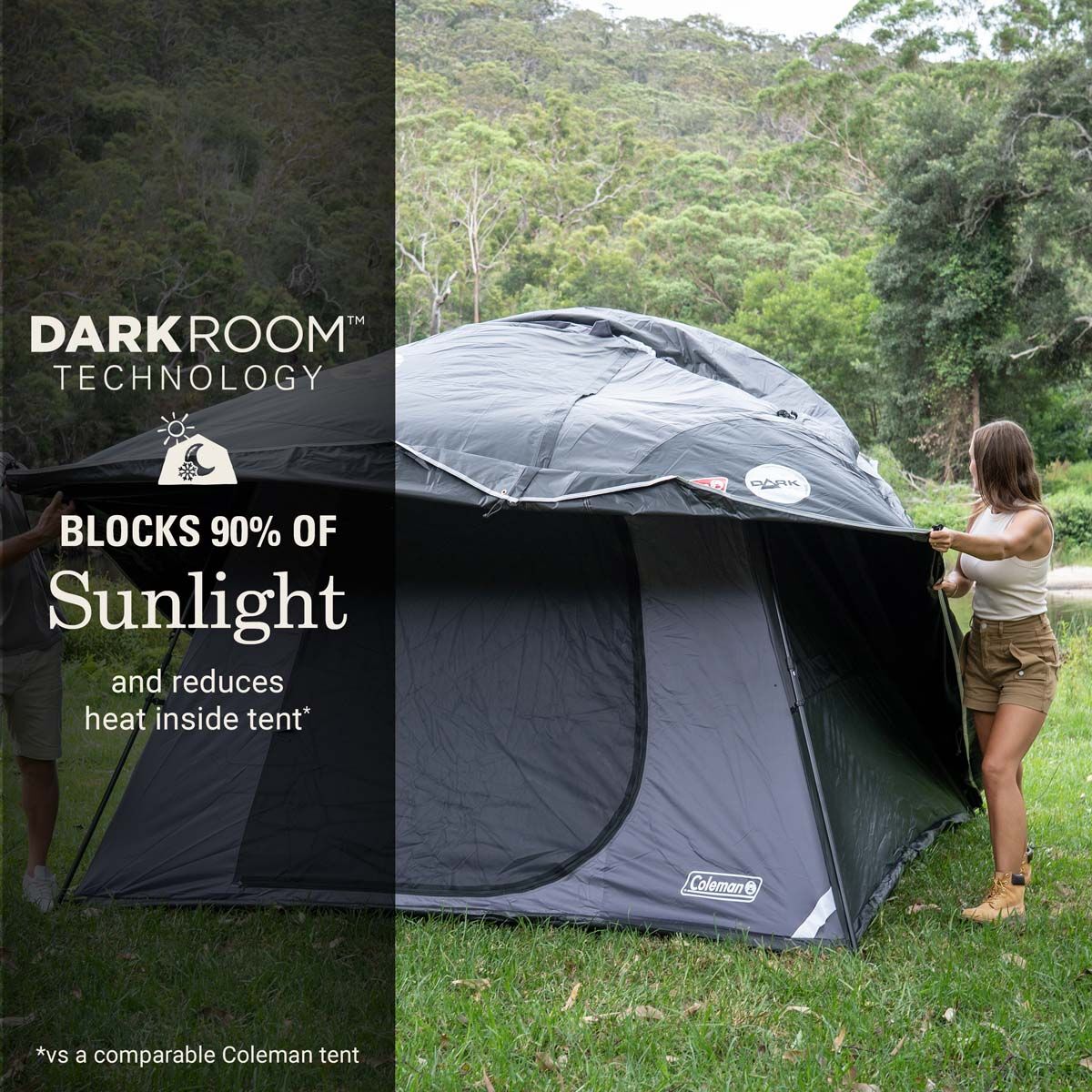 Coleman Darkroom Instant Tent 6 Person, , bcf_hi-res