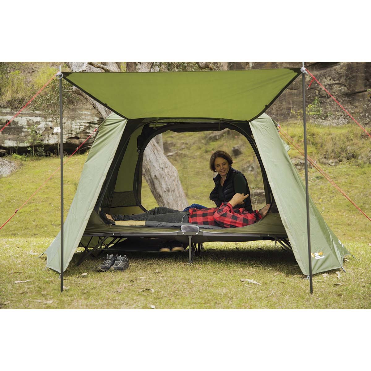 OZtrail Easy Fold Stretcher Tent 2 Person, , bcf_hi-res