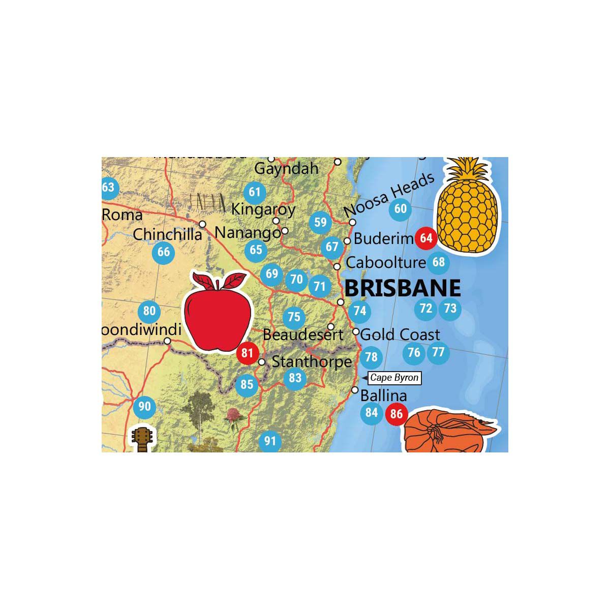 Hema Map Big things of Australia Map, , bcf_hi-res