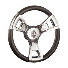 Gussi Model 13 Steering Wheel 342mm with Chromed Spokes, , bcf_hi-res