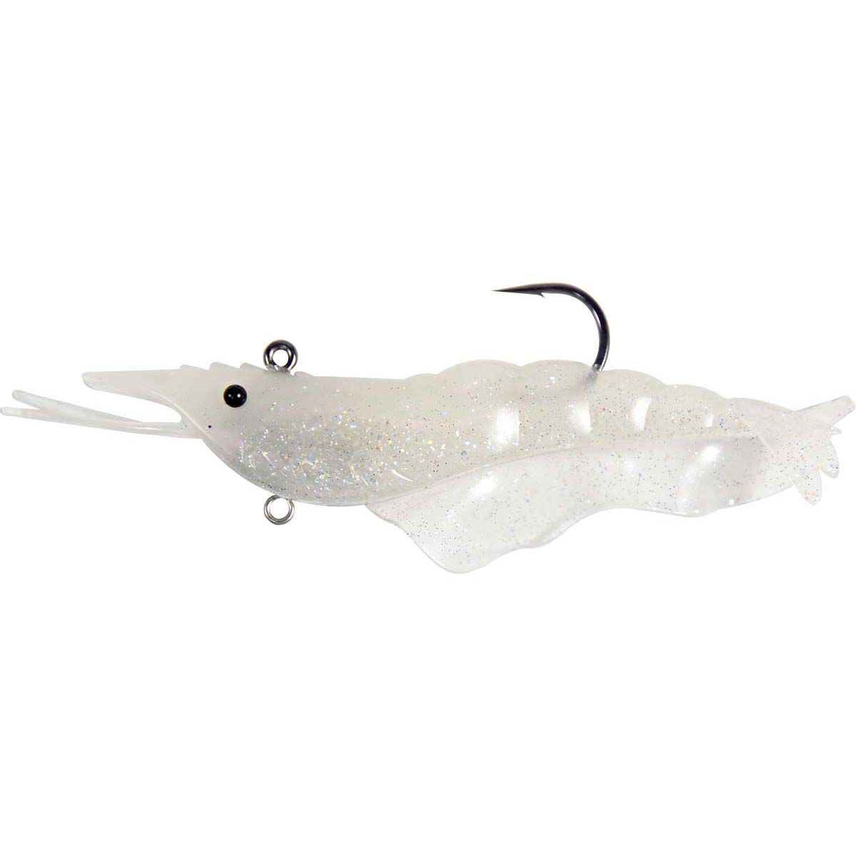 Fishcraft Dr Prawn Rigged Soft Plastic Lure 4in Glacier, Glacier, bcf_hi-res