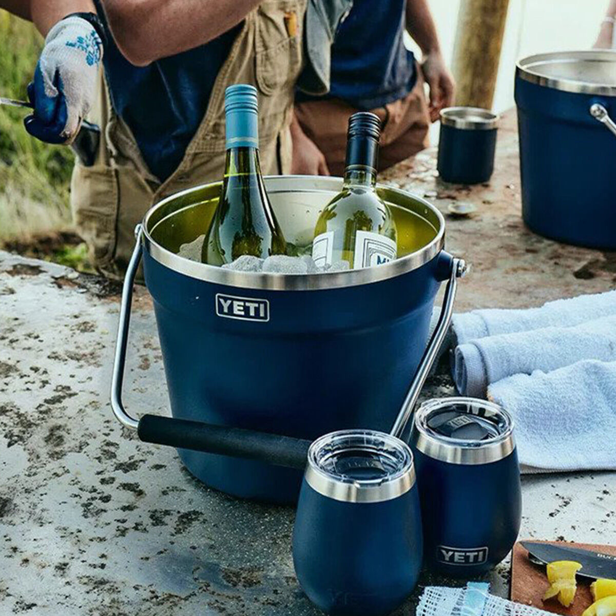 YETI&reg; Rambler&reg; Beverage Bucket Navy, Navy, bcf_hi-res