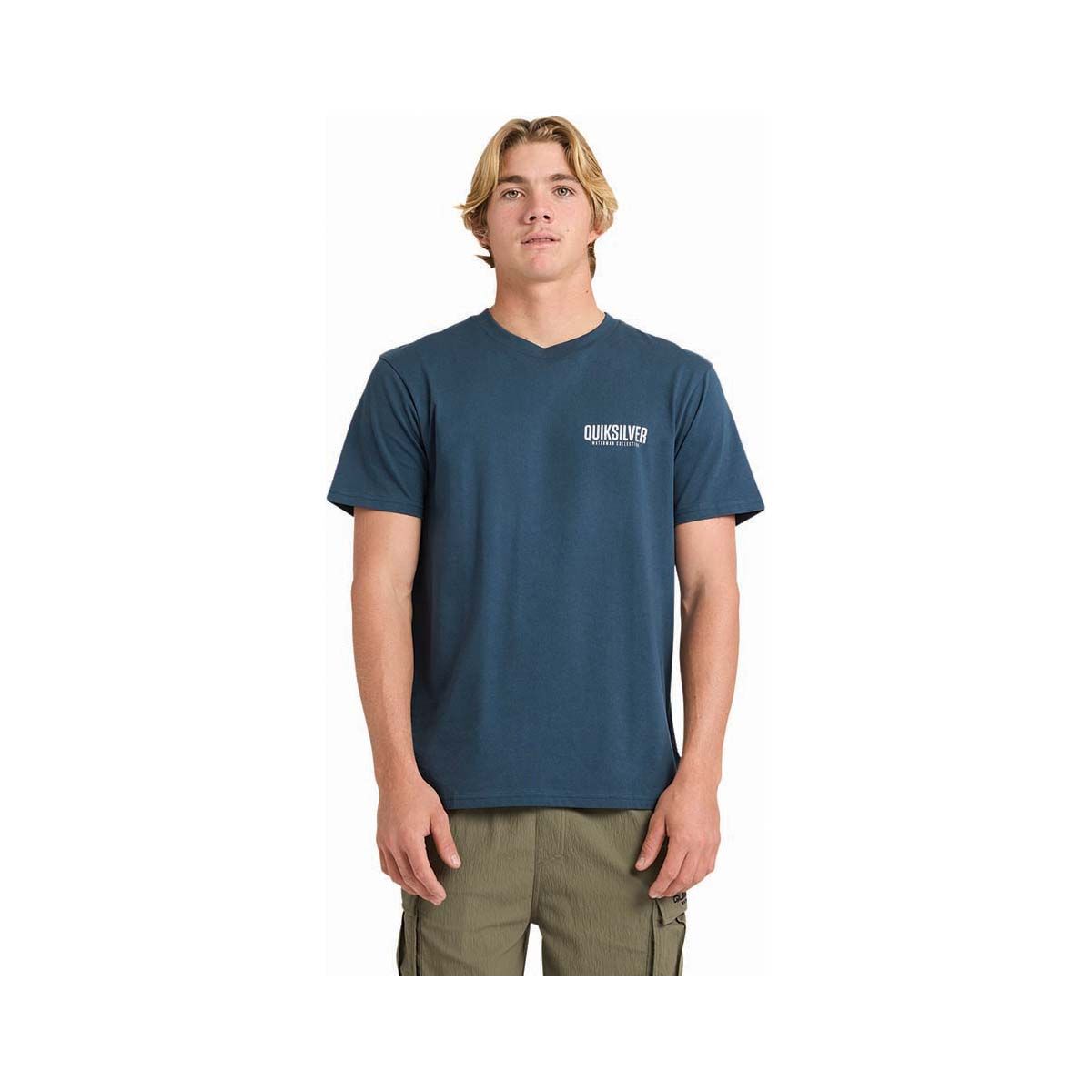 Quiksilver Men's Fish On Short Sleeve Tee, Navy, bcf_hi-res