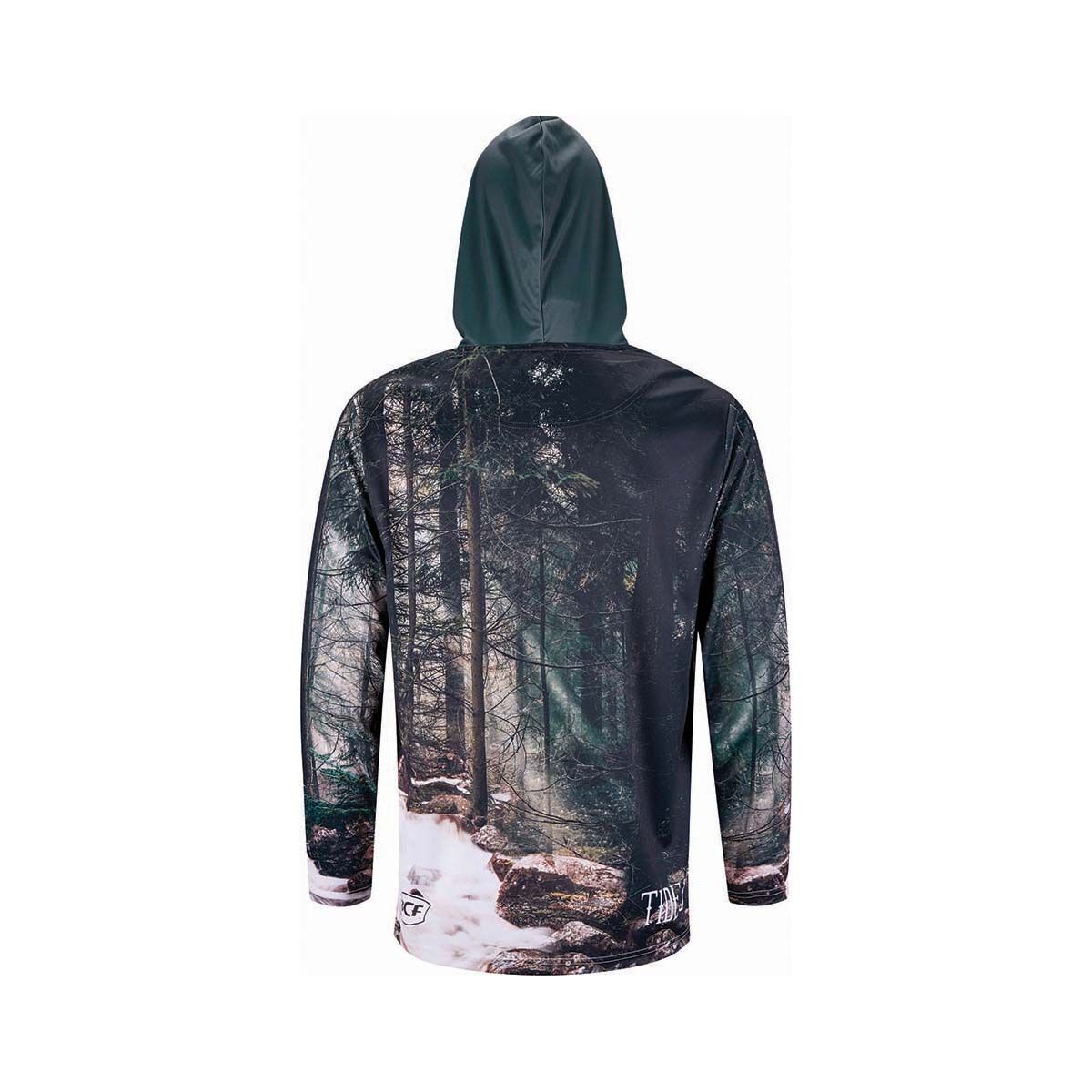 BCF x Tide Men's Explore Hooded Fishing Shirt Brown / Green S, Brown / Green, bcf_hi-res