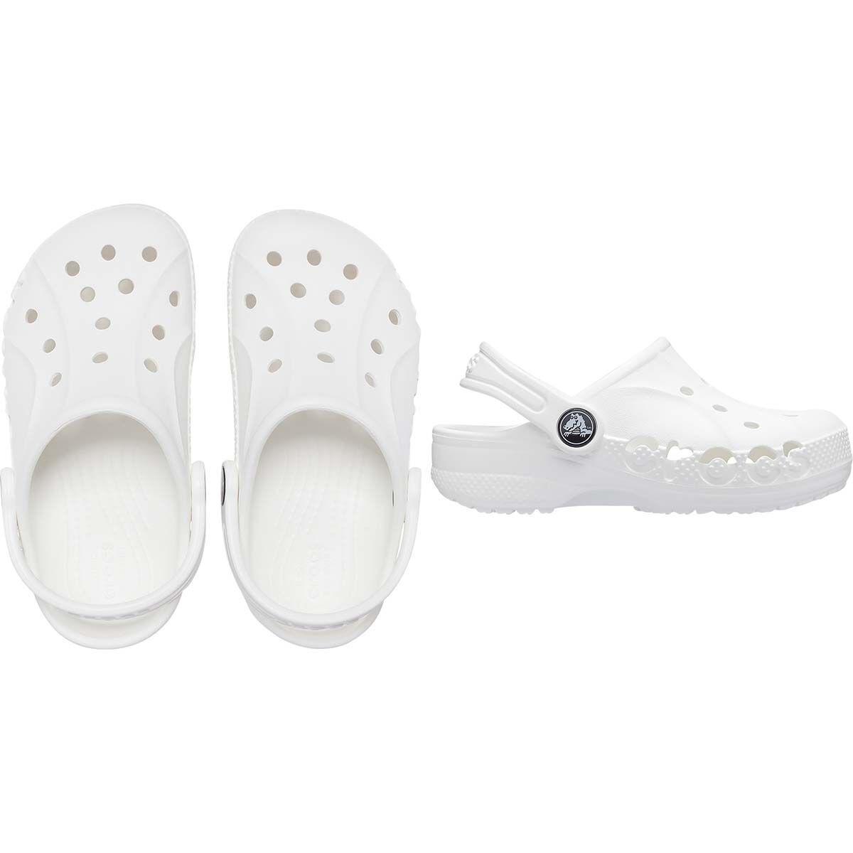 Crocs Kids' Baya Clogs, White, bcf_hi-res