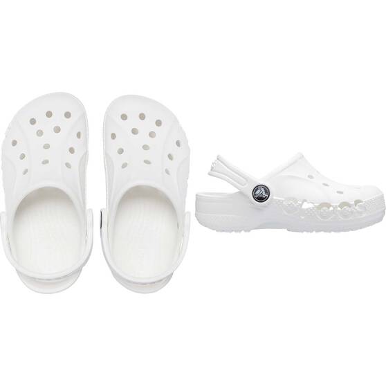 Crocs Kids' Baya Clogs, White, bcf_hi-res