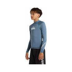Quiksilver Youth All Time Long Sleeve Rashie China Blue 8, China Blue, bcf_hi-res