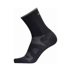 Macpac Rouleur Merino Cycling Sock V3, Black, bcf_hi-res