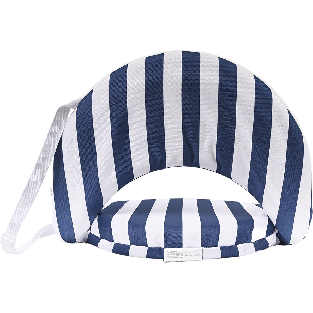 Wanderer Adjustable Beach Seat Pad Nautical Stripe, Nautical Stripe, bcf_hi-res