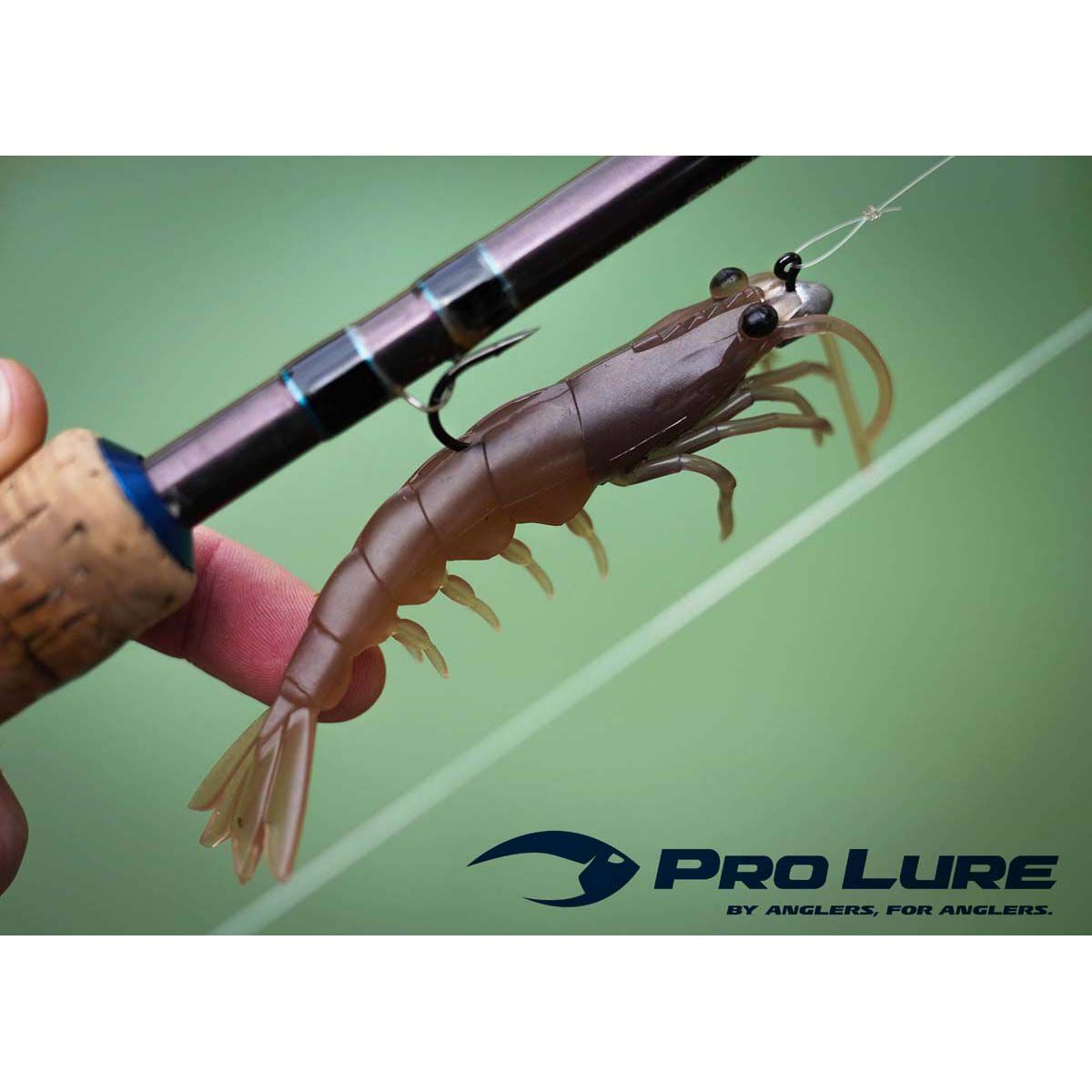 Pro Lure Clone Prawn Soft Plastic Lure 120mm Motor Oil UV, Motor Oil UV, bcf_hi-res