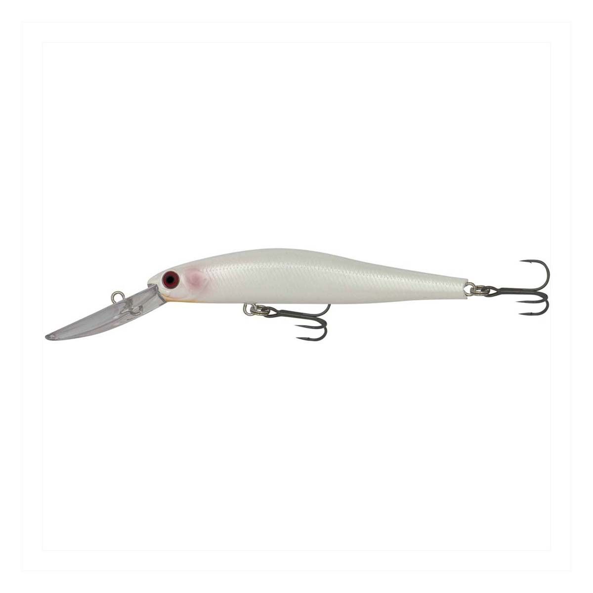 Fishcraft B-Jerky Deep Hard Body Lure 90mm White, White, bcf_hi-res