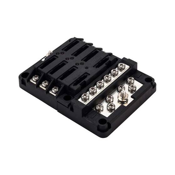 Bowline Fuse Block 6 Gang Black, , bcf_hi-res
