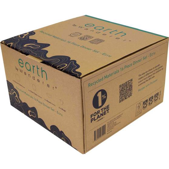 earth by Wanderer® Recycled Materials 16 Piece Dinner Set, , bcf_hi-res