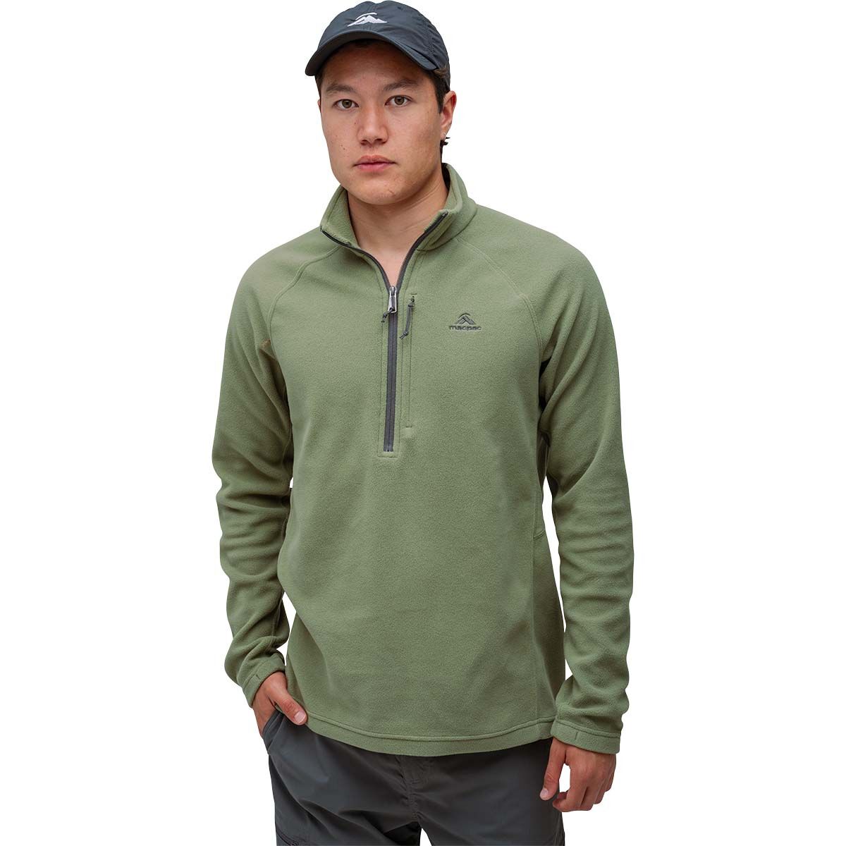 Macpac Men's Tui Fleece Pullover V6 Green S, Green, bcf_hi-res