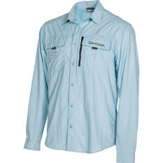 Daiwa Men's Long Sleeve Fishing Shirt, Blue, bcf_hi-res
