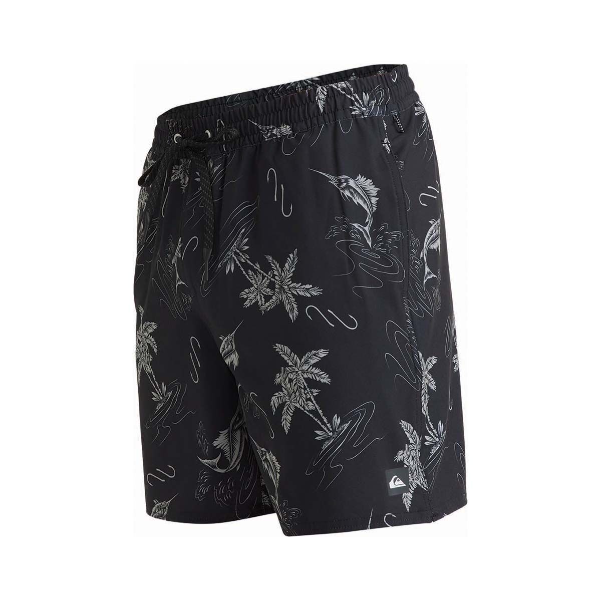 Quiksilver Men's Bimini Twist Volley Boardshorts, Black, bcf_hi-res