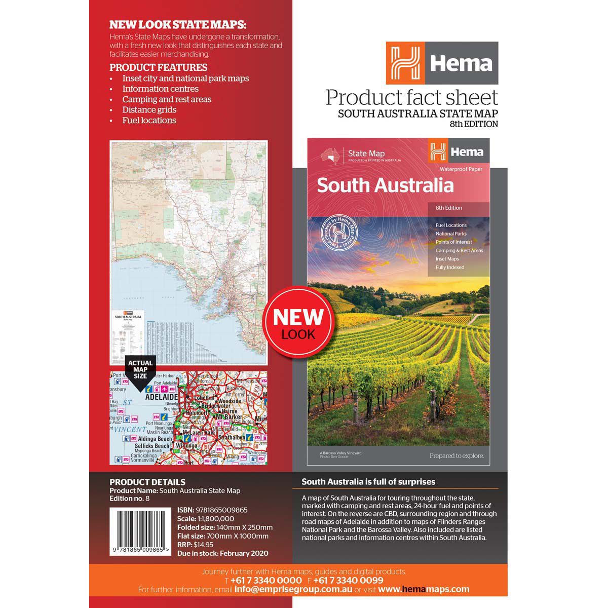 Hema South Australia State Map (8th Edition), , bcf_hi-res