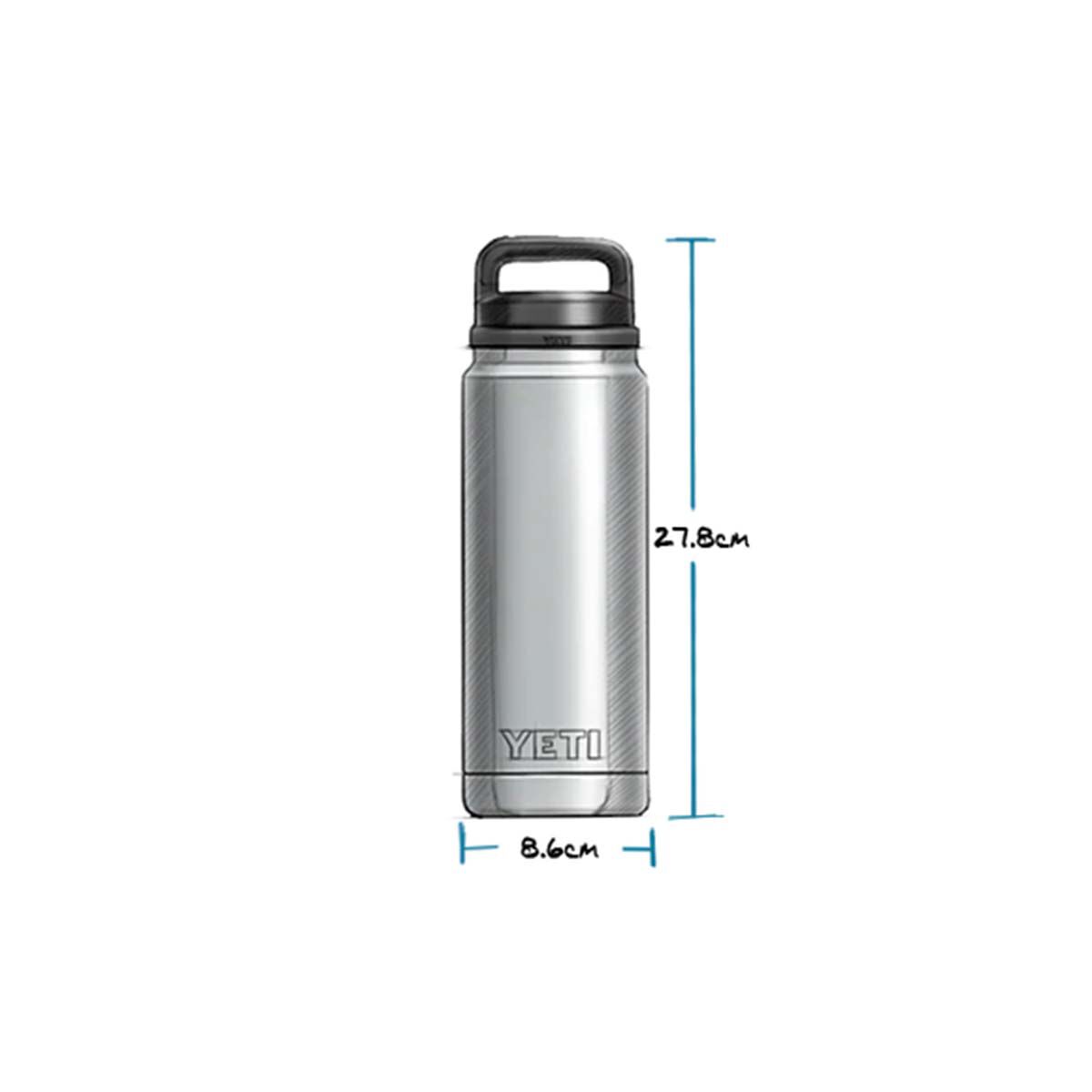 YETI&reg; Rambler&reg; Bottle 26 oz (760 ml) with Chug Cap Black, Black, bcf_hi-res