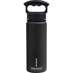 Fifty Fifty Insulated Drink Bottle 530ml Black, Black, bcf_hi-res