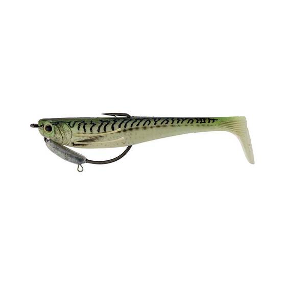 Zerek Flat Shad Pro Soft Plastic Lure 4.5in Slimey Mackerel, Slimey Mackerel, bcf_hi-res