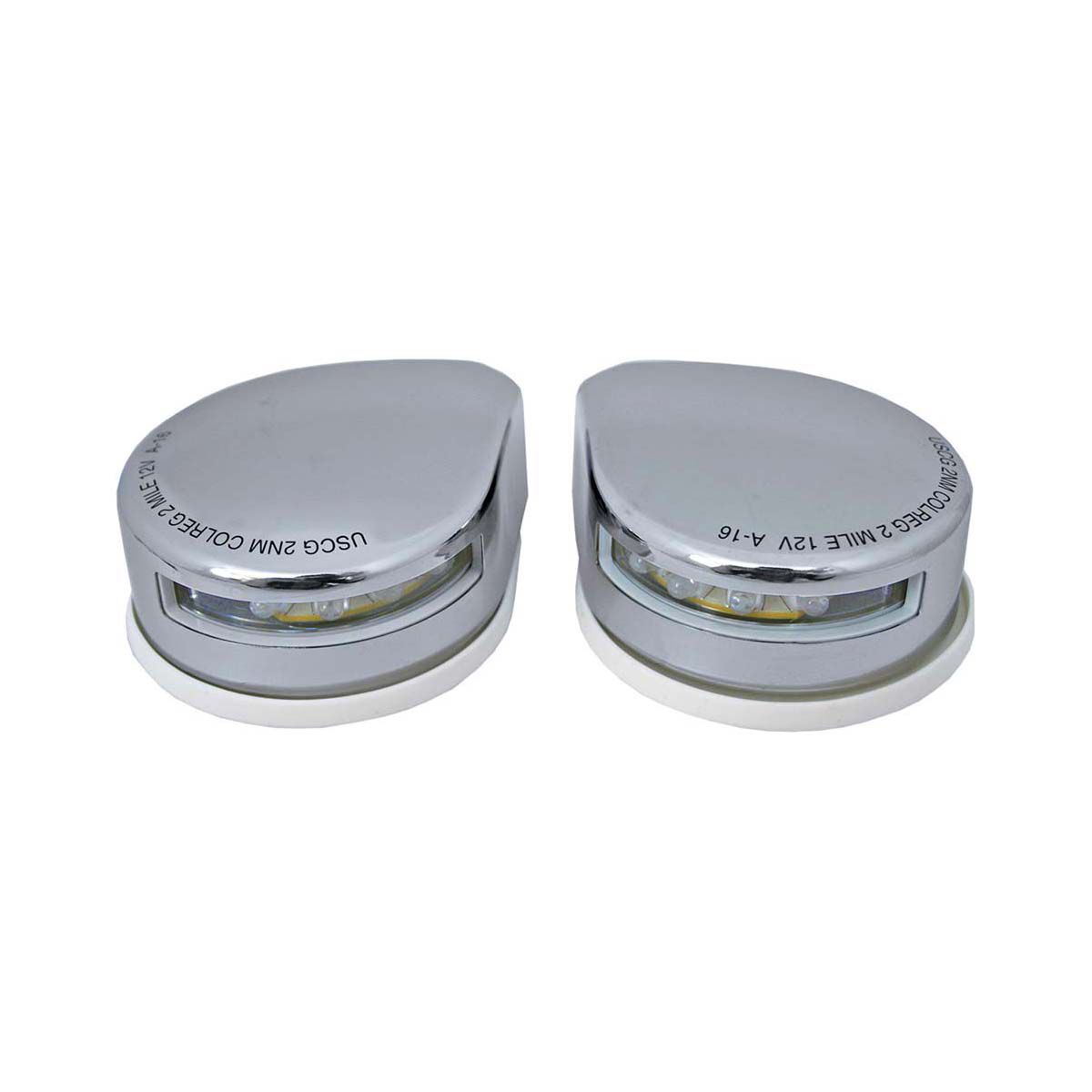 RWB LED Navigation Lights Stainless Steel 12V Horizontal Port and Starboard 2 Pack, , bcf_hi-res