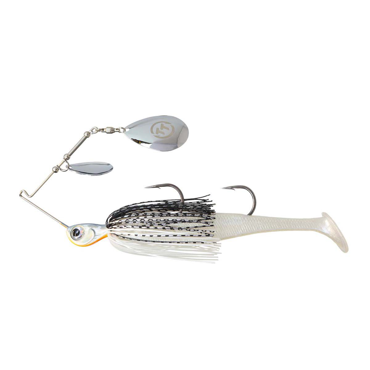 TT Fishing Tornado+ Double Colorado Rigged Spinnerbait Lure 1/2oz White Night, White Night, bcf_hi-res