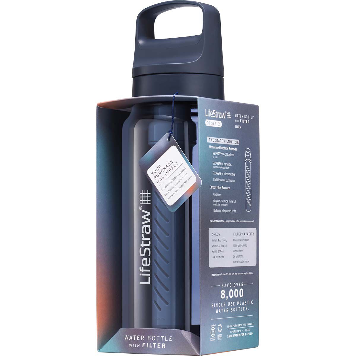 LifeStraw Go Aegean Sea Water Filter Bottle 1L, , bcf_hi-res