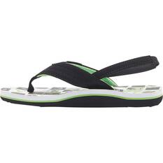 Quiksilver Kids Molokai Layback Thongs, Black / White, bcf_hi-res