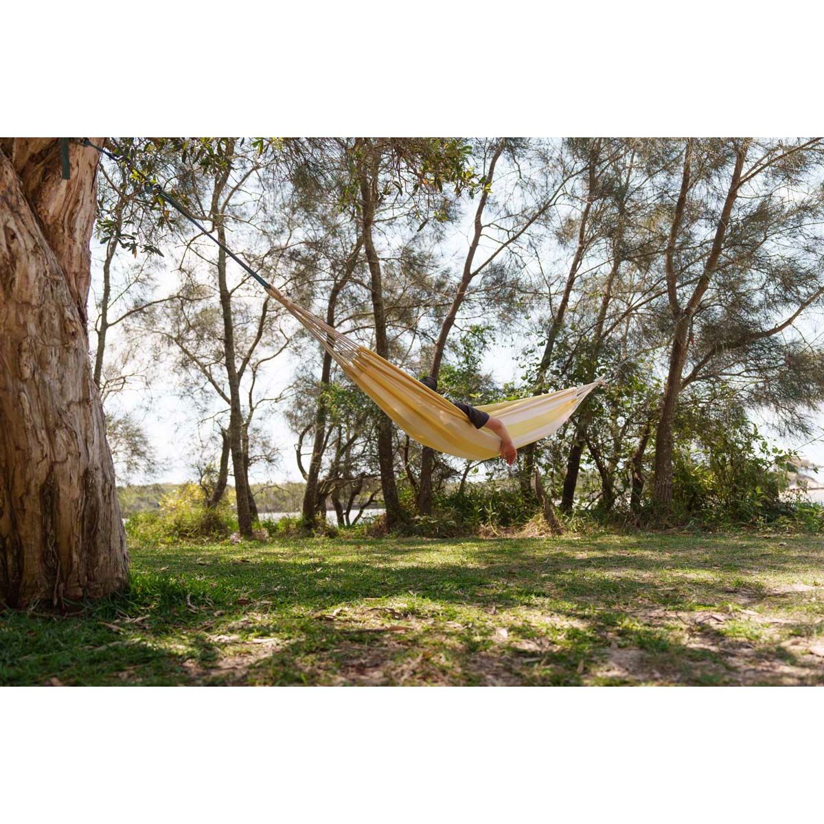 Wanderer Yellow Stripe Double Hammock, , bcf_hi-res