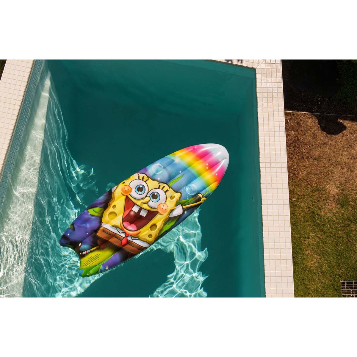 SpongeBob Surfboard Pool Inflatable, , bcf_hi-res