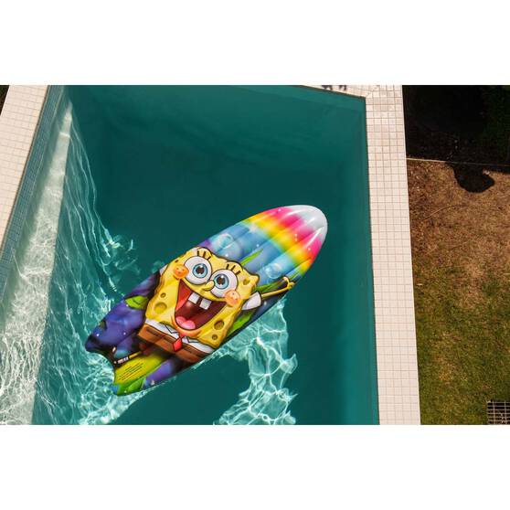 SpongeBob Surfboard Pool Inflatable, , bcf_hi-res