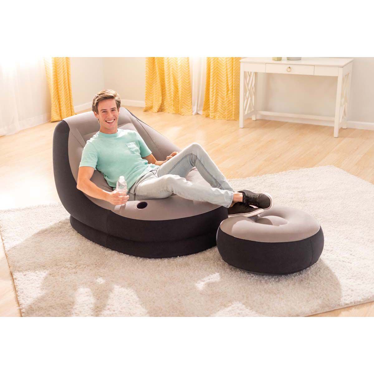 Intex Inflatable Ottoman and Lounger Set, , bcf_hi-res