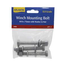 Atlantic Winch mounting bolt 8.8 Grade, Incl Washer & Nut 3pk M10 X 75mmGalvanised, , bcf_hi-res