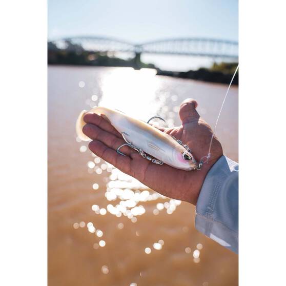 Nomad Live Ops Maniax Paddle Tail Pre-Rigged Soft Plastic Lure 8in Pearl White, Pearl White, bcf_hi-res