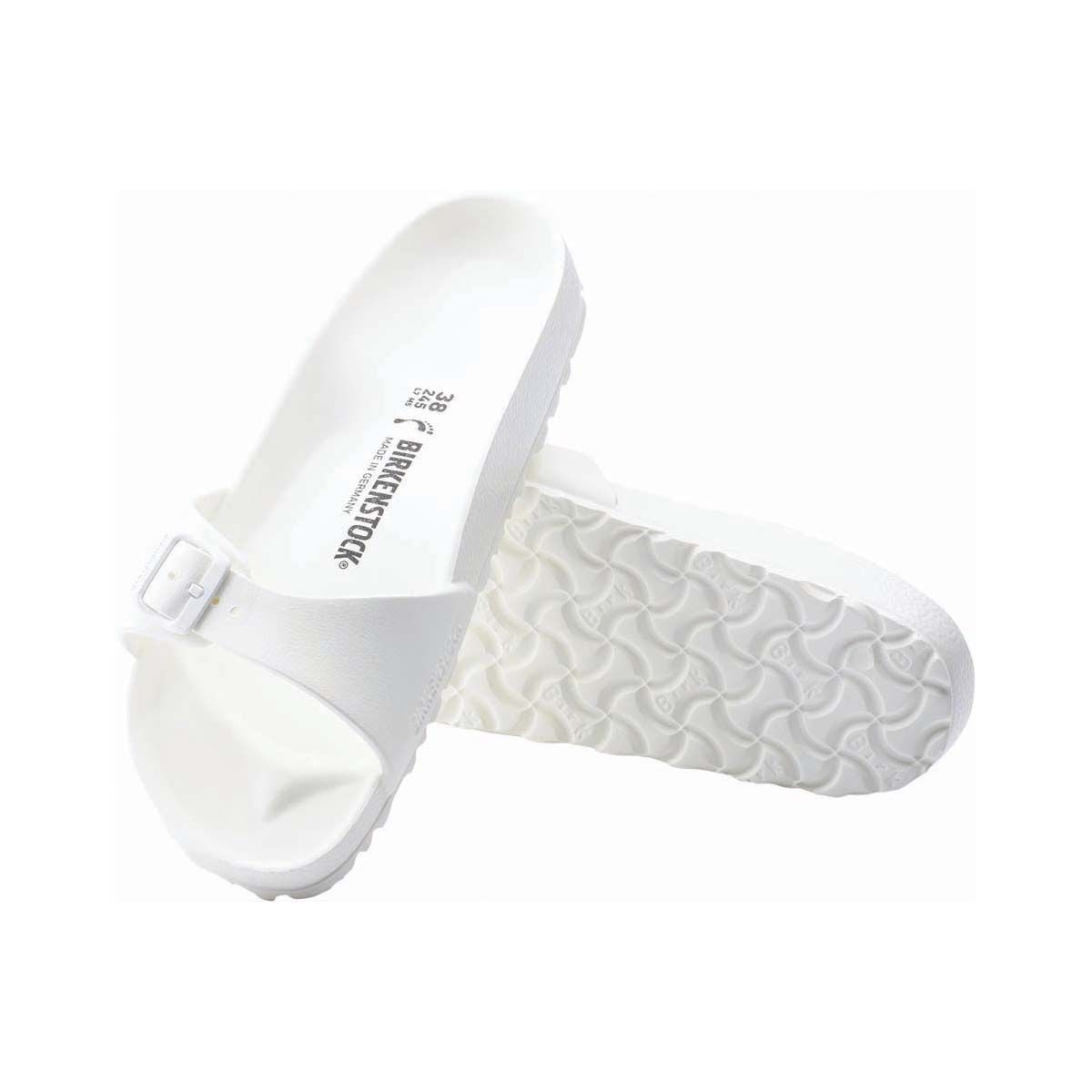 Birkenstock Unisex Madrid Narrow EVA Sandals, White, bcf_hi-res