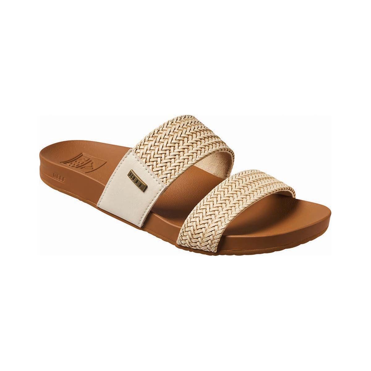 REEF Women's Vista Braid II Slides Dark Brown 6, Dark Brown, bcf_hi-res