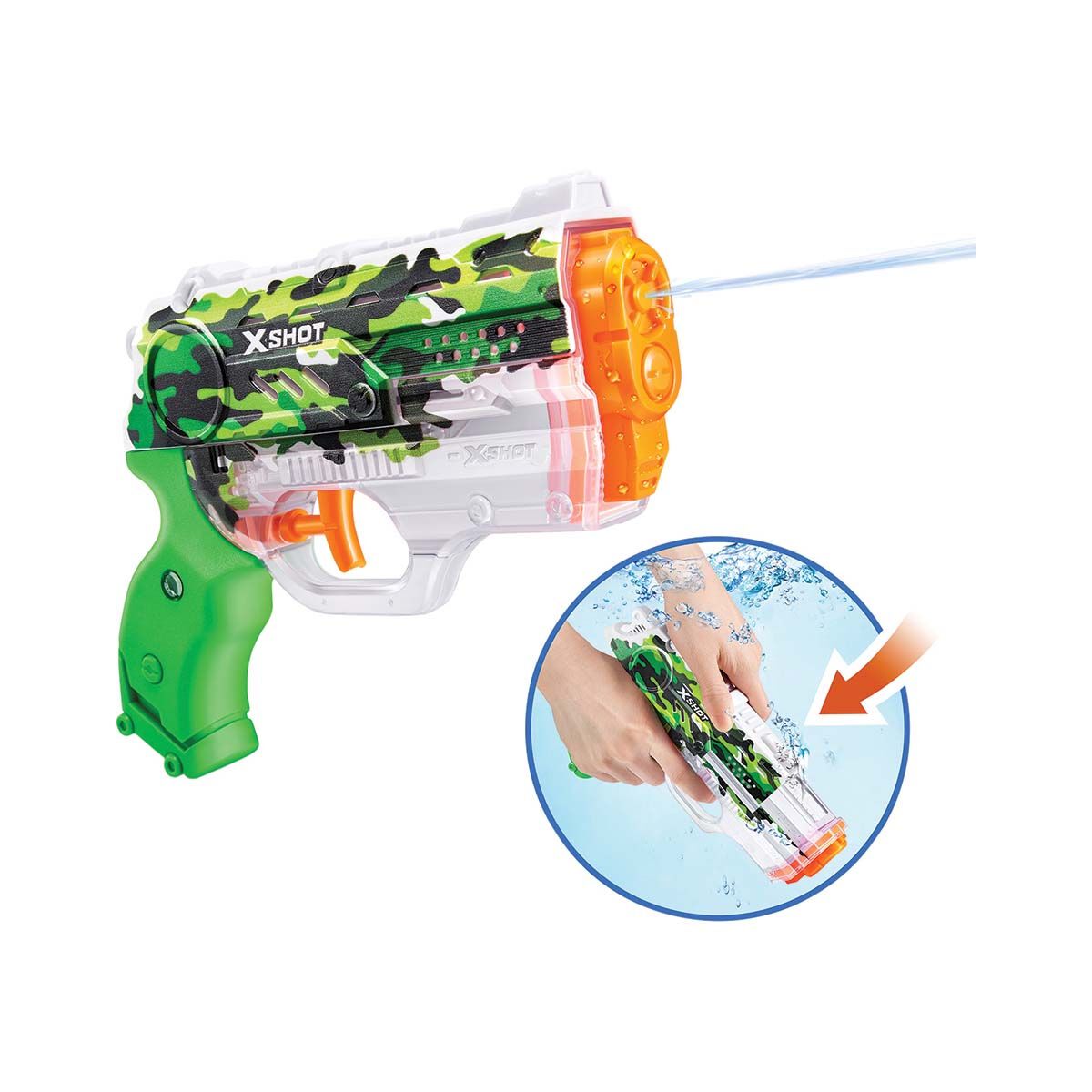 ZURU X-Shot Fast Fill Skins Nano Green Water Blaster, , bcf_hi-res