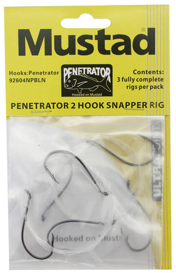 Mustad Penetrator 2-Hook Snapper Rig 5/0, , bcf_hi-res