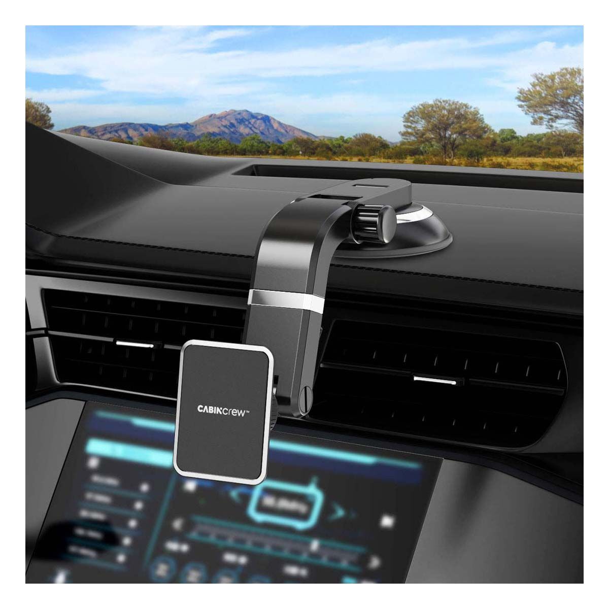 Cabin Crew Phone Holder Suction Mount Magnetic Black, , bcf_hi-res