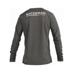 Quiksilver Waterman Men's Check Long Sleeve Rashie, Dark Shadow, bcf_hi-res