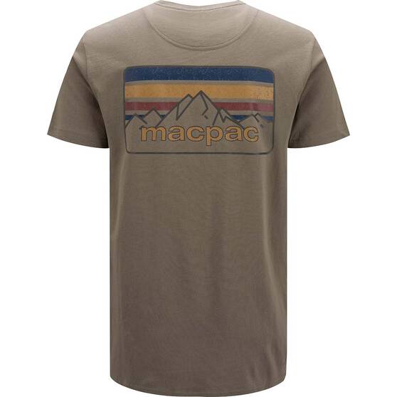 Macpac Men's Mountain in the Sky Short Sleeve T-Shirt, Kelp, bcf_hi-res