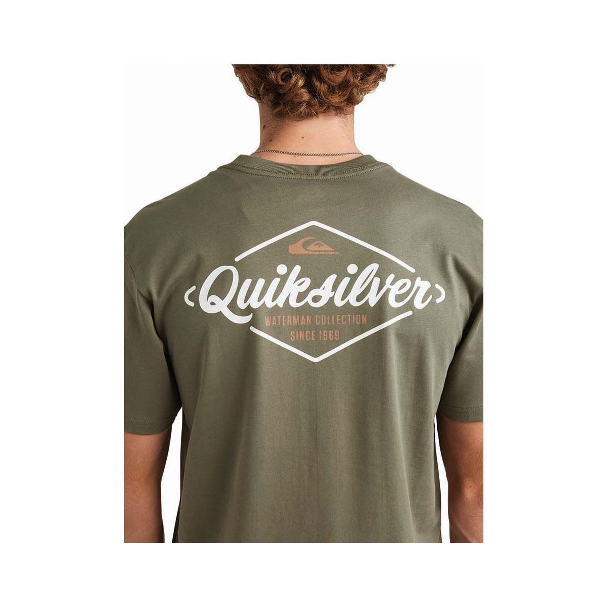 Quiksilver Men's Harbour Short Sleeve Tee, Olive, bcf_hi-res