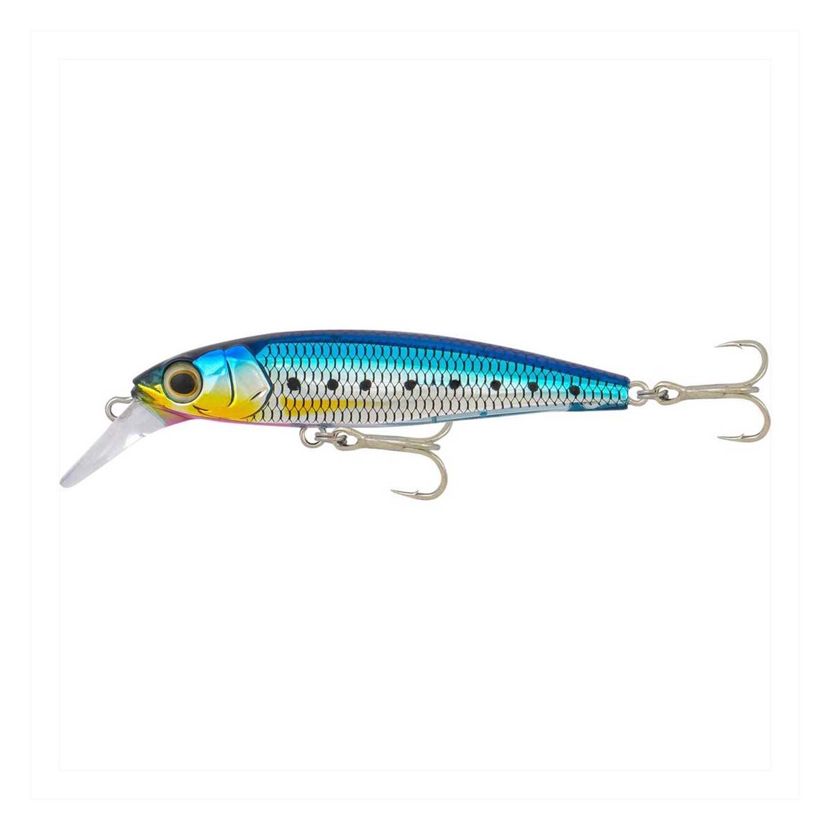 Samaki Pacemaker Cast Minnow Hard Body Lure 90mm Blue Pink Silver, Blue Pink Silver, bcf_hi-res
