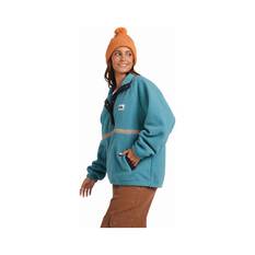 Quiksilver Sherpa Compass Fleece Jumper for Women, Brittany Blue, bcf_hi-res