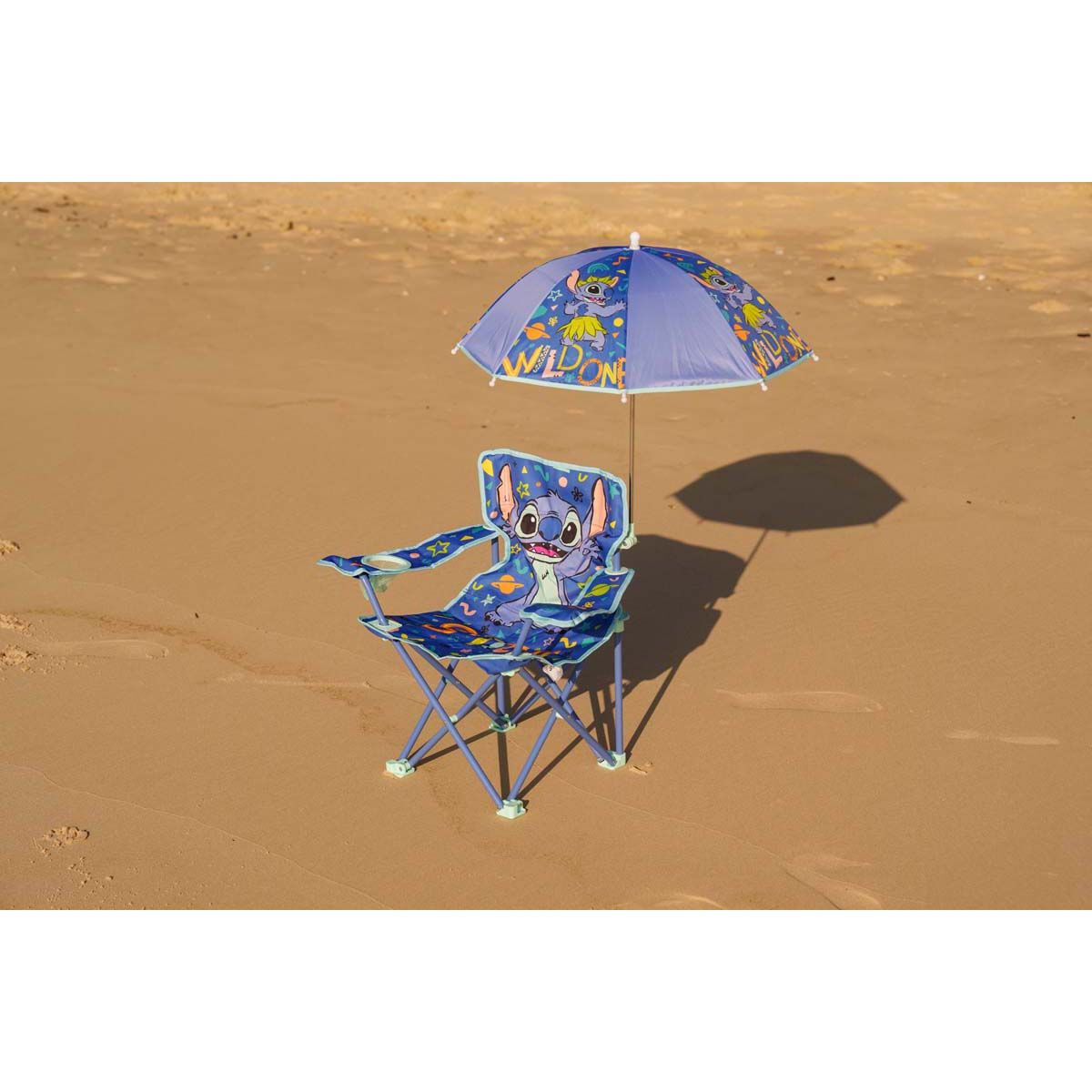 Lilo and Stitch Kids Camp Chair with Umbrella 30kg, , bcf_hi-res