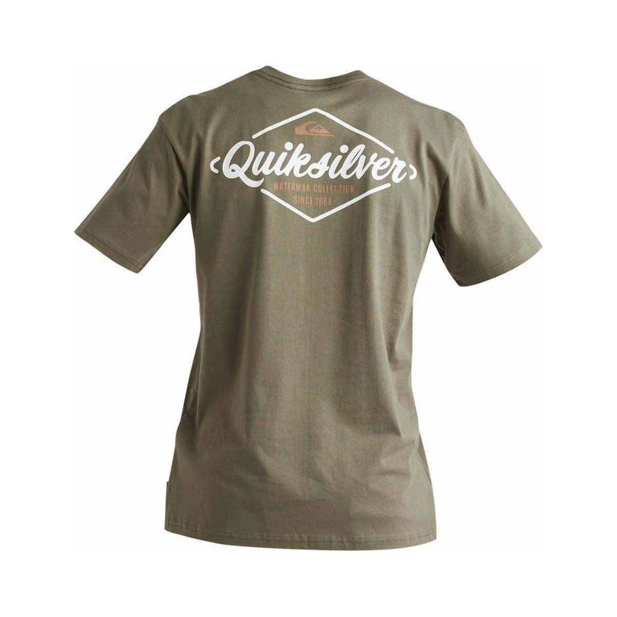 Quiksilver Men's Harbour Short Sleeve Tee, Olive, bcf_hi-res