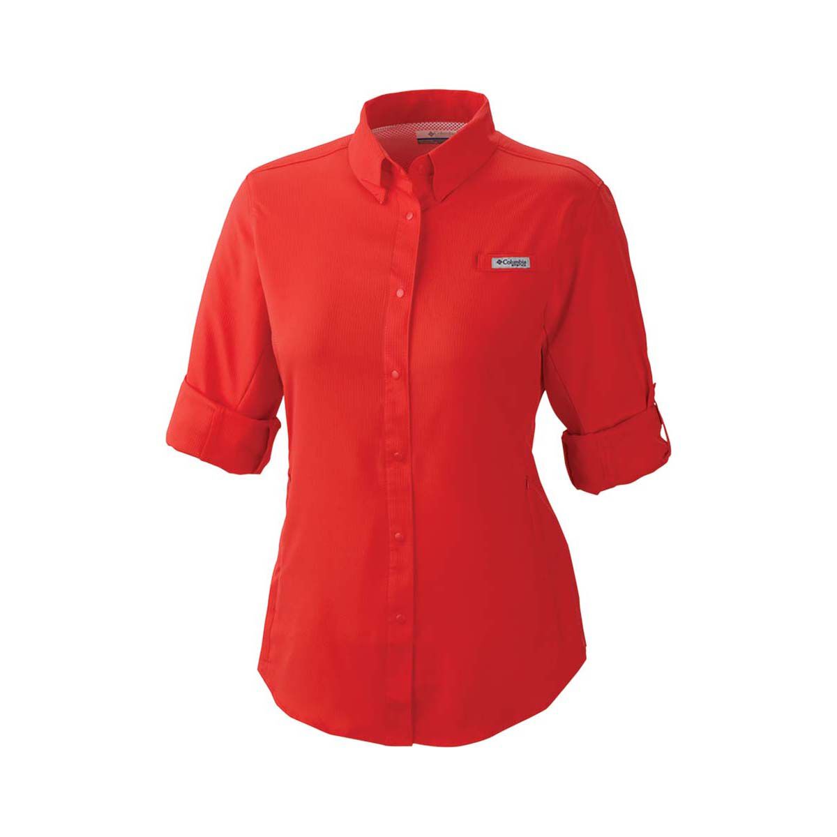 Columbia Women's Tamiami II Long Sleeve Fishing Shirt Hibiscus S BCF