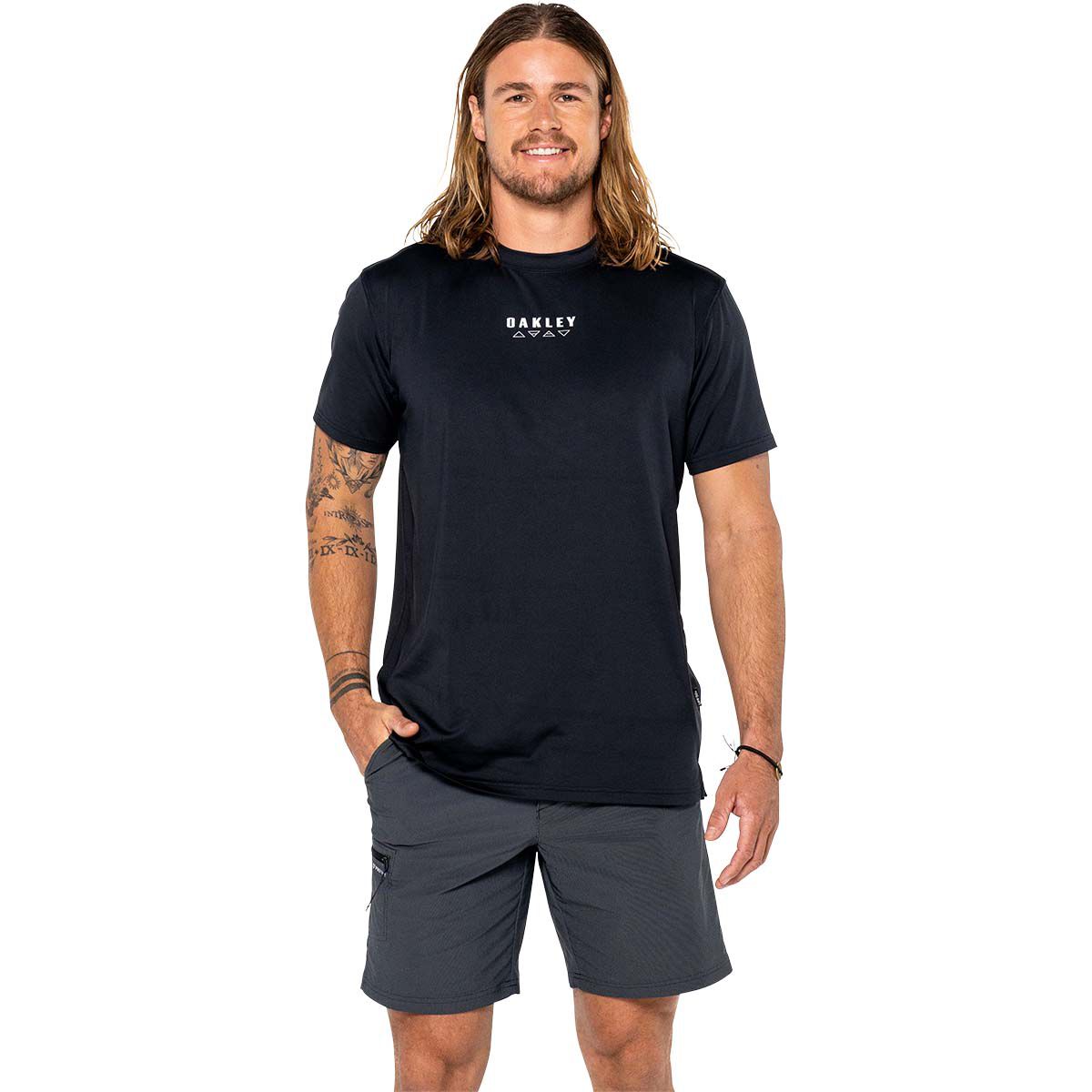 Oakley Men&rsquo;s Elements Tech Top Blackout S, Blackout, bcf_hi-res