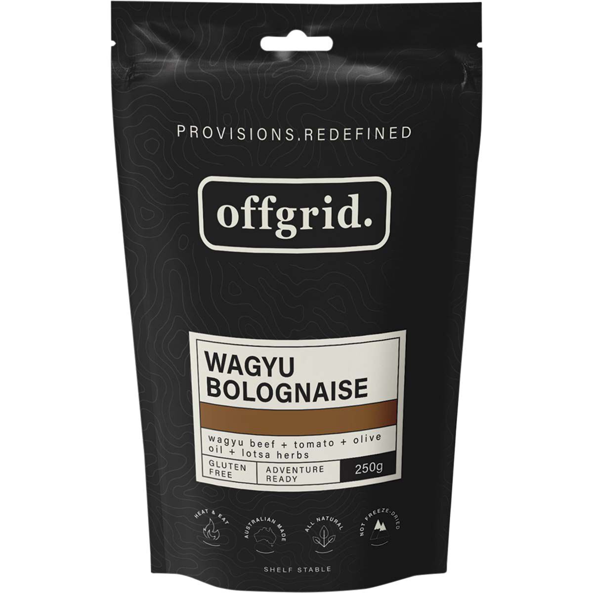 Offgrid Wagyu Bolognese Heat and Eat Meal 250g, , bcf_hi-res